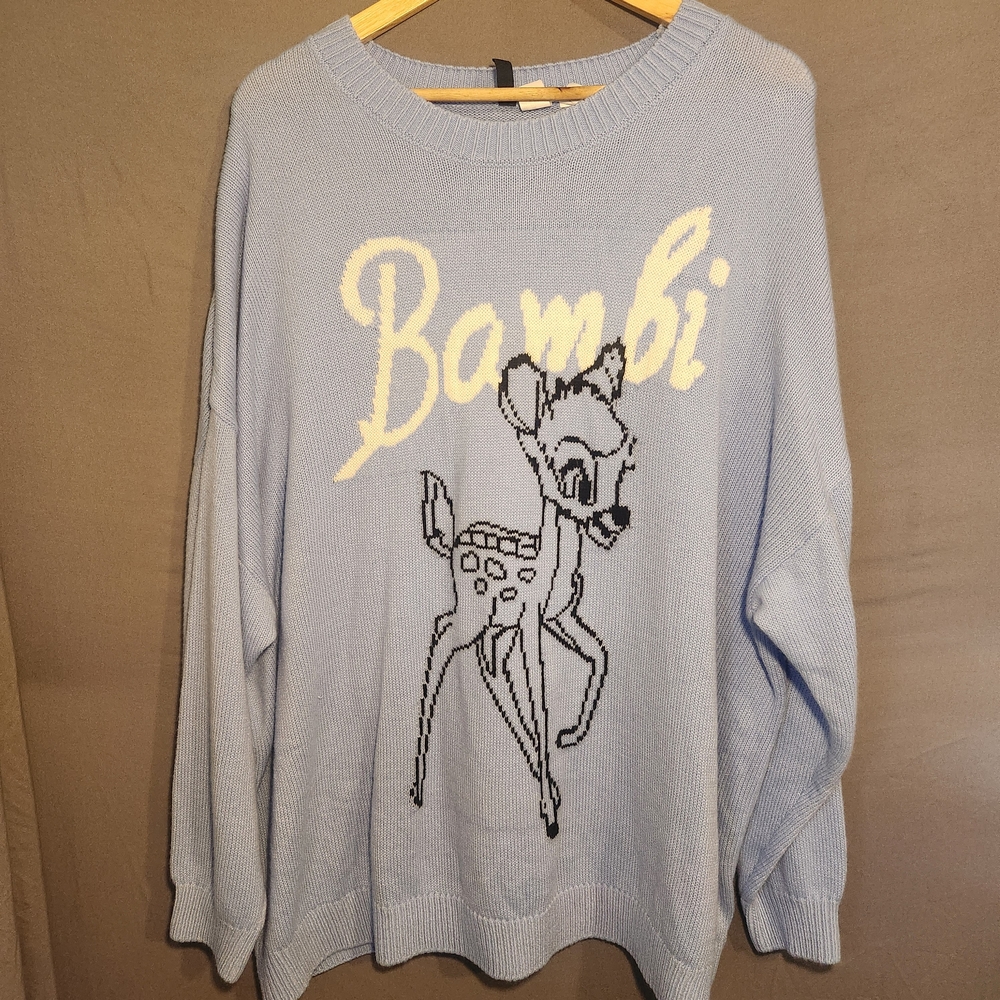 H&M Light Blue Bambi Sweater